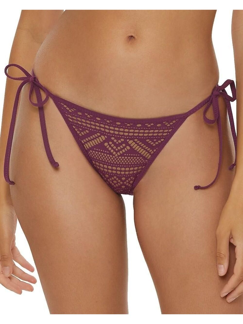 Becca by Rebecca Virtue Color Play Crochet Tie Side Bikini Bottom (0050)